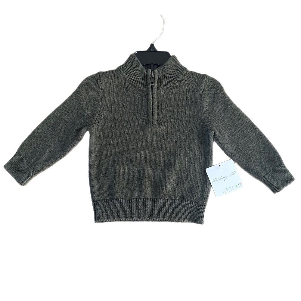 Baby Boys‎ Quarter Zip Ribbed Sweater 12 months